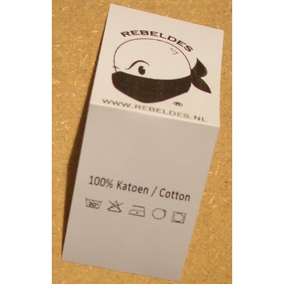 Sewing Labels White Polyester 55x35 mm