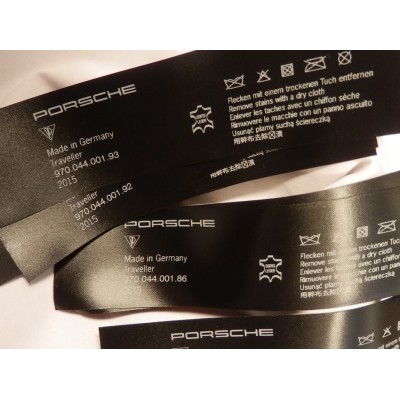 Satin Etikett schwarz 35x65 mm