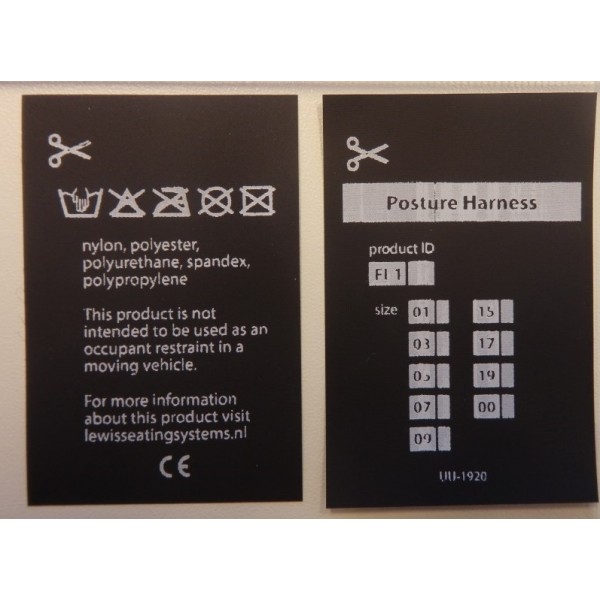 Wäsche-Pflegeetiketten individuell bedruckt 15mm x 70mm Polyester Satin 