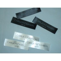 Satin sewing labels Black 60x20 mm