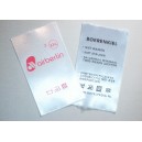 Satin sew in labels white 40x70 mm