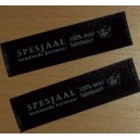 Satin sewing labels Black 60x15 mm