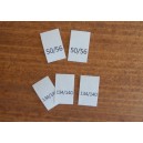 Sew in Size Tabs 22x25 mm - polyamide