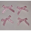 Appliques - labels - bows - Pink - rosé stip