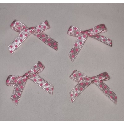 Appliques - labels - bows - Pink - rosé stip