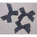 Appliques - labels - bows - Dark Blue stip