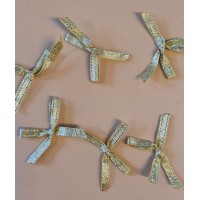 Appliques - labels - bows - Gold Lurex