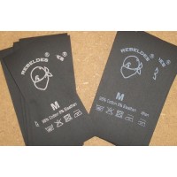 Polyester Etikett schwarz 35x35 mm - bis zu 6 Zeilen