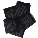 Polyester zwart label 35x35 mm - tot 6 regels