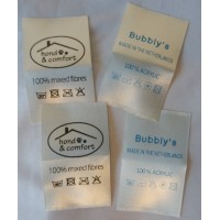 Satin sewing Labels ivory 30x50 mm