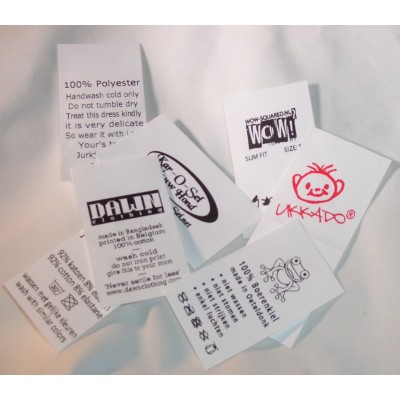 Sewing Labels White Polyester 30x50 mm
