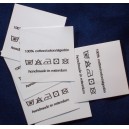 Nylon wit label 35x35 mm - tot 6 regels